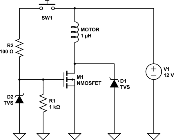 Dc motor driver circuit using mosfet